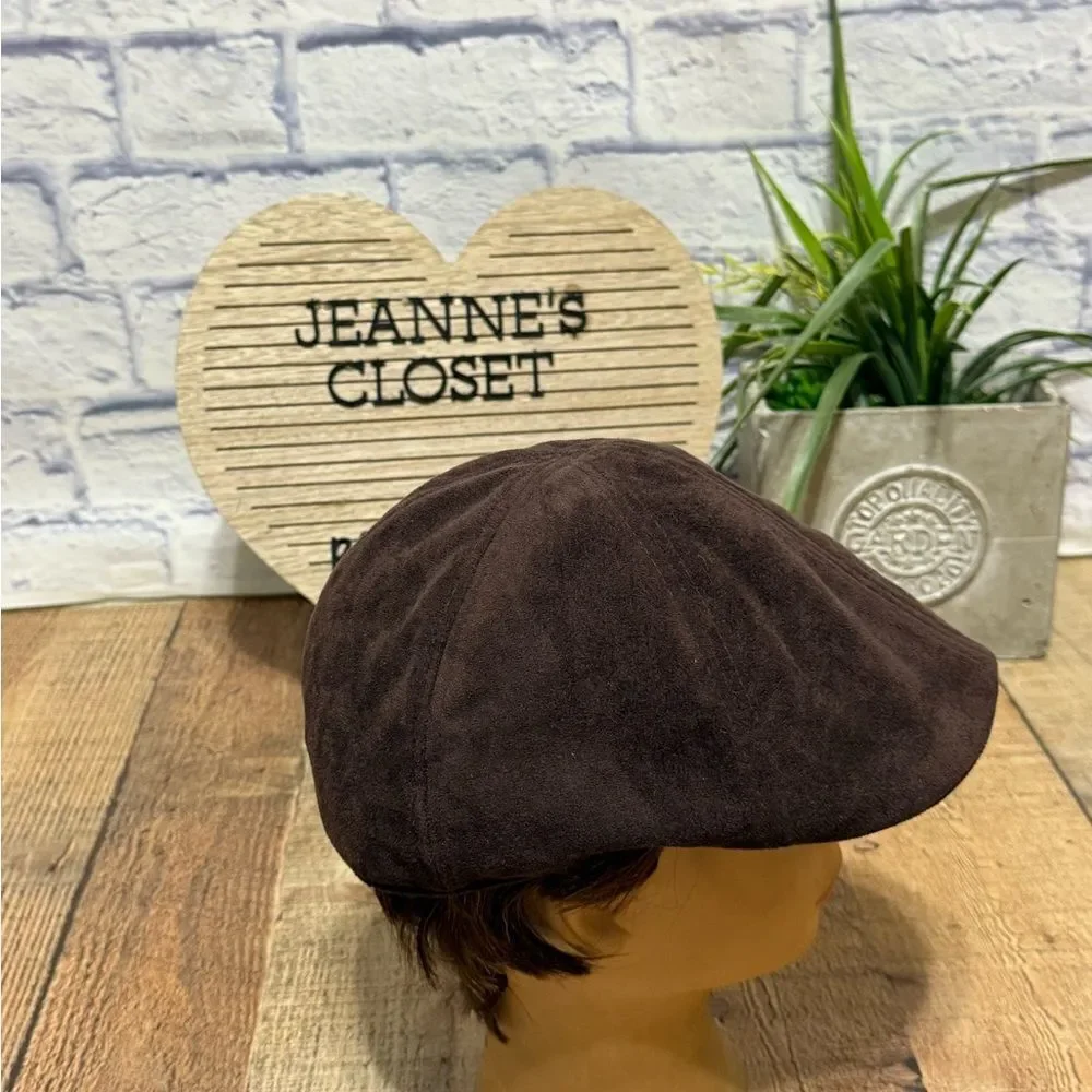 Cremieux Collection Brown Cabbie Flat Cap Hat Size S/M peaky blinders